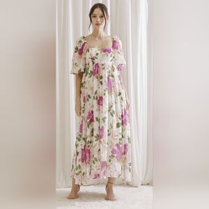 NWT Storia Floral Maxi Babydoll Dress
